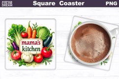 Mama&#039;s Kitchen Square Coaster | Mother&#039;s Day Coaster Bundle Product Image 5