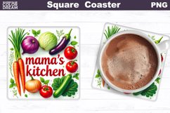 Mama&#039;s Kitchen Square Coaster | Mother&#039;s Day Coaster Product Image 1