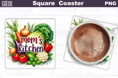 Mom&#039;s Kitchen Square Coaster | Mother&#039;s Day Coaster Product Image 1