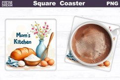 Mom&#039;s Kitchen Square Coaster | Mother&#039;s Day Coaster Product Image 1