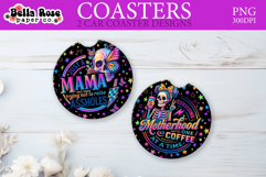 Sarcastic Mama | Car Coaster Keychain Sublimation Product Image 1