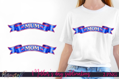 Mom &amp; Mum Ribbon Banner | Mother’s Day Sublimations Product Image 1