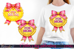For Mom &amp; For Mum Award Badge | Mother’s Day Sublimations Product Image 1