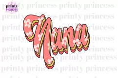 Retro Nana png, Flower Nana sublimation design Product Image 3