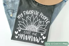 My Favorite People Call Me Mamaw SVG | Mamaw Sunflower SVG Product Image 2