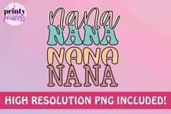 Retro Nana png, Nana sublimation design Product Image 3