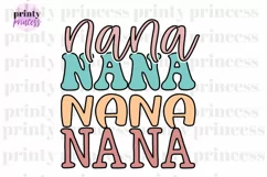 Retro Nana png, Nana sublimation design Product Image 2