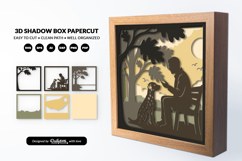 Man and Dalmatian, dalmatian Sunset Shadow Box SVG Product Image 2