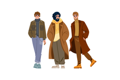 sweater man autumn fashion vector Product Image 1