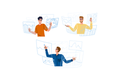 graph man chart vector Product Image 1