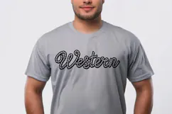 Western Skull Clipart SVG Rope Font Western Tshirt Design Product Image 4
