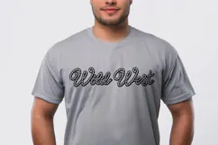 Wild West Skull Clipart SVG Rope Font Wild West Tshirt Desig Product Image 4