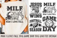 Man I Love Fall Svg,Game Day Svg Quotes Design Product Image 1