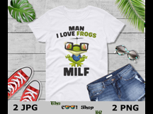 Man I Love Frogs Png, M.I.L.F. Png, MILF Png, Funny MILF Product Image 3
