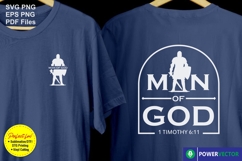 Man of God Christian Shirt Design for Men | Bible Verse Svg Product Image 1
