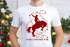 Cowboy Christmas Y’all SVG Print Western Holiday Wall Art Product Image 7