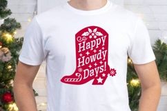 Cowboy Christmas SVG cut file Happy Howdy Days Printable Product Image 3