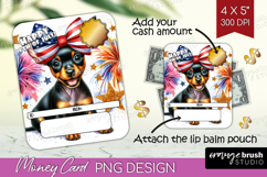 Manchester Terrier Dog Money Card PNG 4th of July Money Card Product Image 1