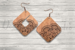 2 Mandala Earrings Pendant SVG File for Laser Cut, Glowforge Product Image 2
