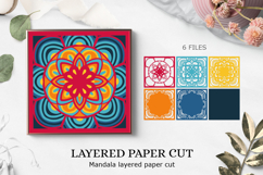 Mandala layered paper cut / 3d shadow box mandala Product Image 4