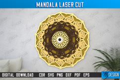 Multilayered Mandala Laser Cut| Detailed Mandala |Wall Decor Product Image 1
