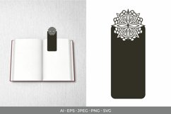 Floral Mandala Bookmark Papercut SVG Product Image 1