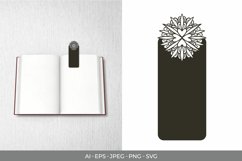 Floral Mandala Bookmark Papercut SVG Product Image 1