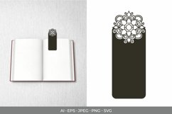 Floral Mandala Bookmark Papercut SVG Product Image 1