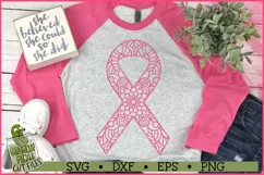Mandala Breast Cancer Ribbon SVG File Product Image 1