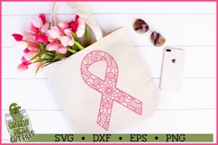 Mandala Breast Cancer Ribbon SVG File Product Image 3