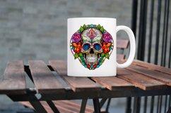 Flower Skull Stained Glass Sublimation Clipart Bundle - 23 Product Image 4