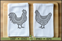 Mandala Chicken and Rooster SVG File Product Image 2
