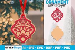 Mandala Christmas Ornaments Arabesque lasercut Product Image 1