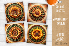 3D mandala Coaster Design, 3D mandala Coaster Product Image 1