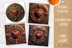 3D mandala Coaster Design, 3D mandala Coaster Product Image 1