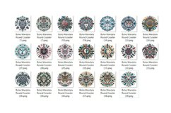 Mandala Coaster Bundle Mandala Round Coaster Sublimation