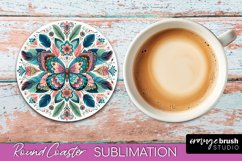 Mandala Coaster Design, Butterfly Round Coaster Sublimation