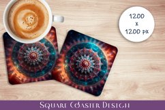 3D mandala Coaster Design, 3D mandala Coaster Product Image 1