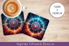 3D mandala Coaster Design, 3D mandala Coaster Product Image 1