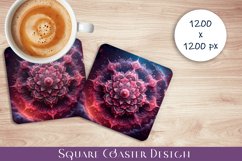 3D mandala Coaster Design, 3D mandala Coaster Product Image 1