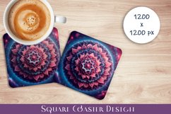 3D mandala Coaster Design, 3D mandala Coaster Product Image 1