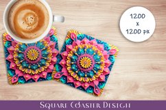 3D mandala Coaster Design, 3D mandala Coaster Product Image 1