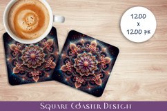 3D mandala Coaster Design, 3D mandala Coaster Product Image 1