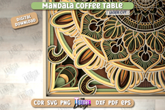 Multilayered Mandala Coffee Table Laser Cut | Home Interior Product Image 2