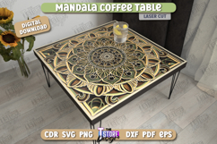 Multilayered Mandala Coffee Table Laser Cut | Home Interior Product Image 1