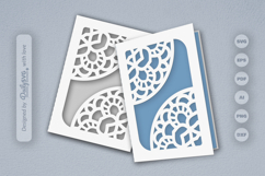 Mandala Corner Greeting Card Papercut SVG Product Image 2