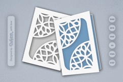 Mandala Corner Greeting Card Papercut SVG Product Image 2