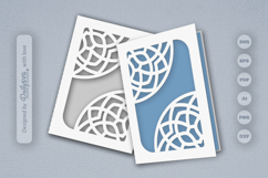 Mandala Corner Greeting Card Papercut SVG Product Image 2