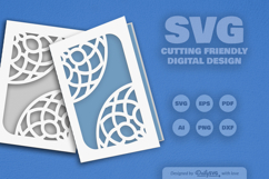 Mandala Corner Greeting Card Papercut SVG Product Image 2