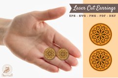 Mandala Earrings Laser Cut SVG 7 Product Image 1